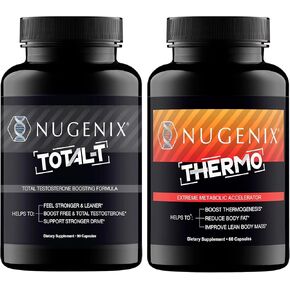 موقد الدهون الحراري Nugenix وملحق هرمون التستوستيرون الكلي للرجال