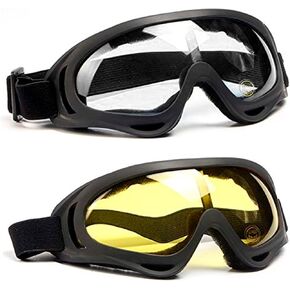 نظارات SPOSUNE للدراجات النارية Airsoft Goggles للرجال النساء UV400 واقية من الريف مقاوم للرياح نظارات السلامة