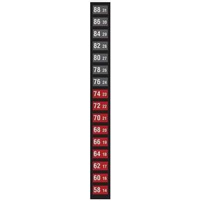 Digi-Sense Reversible 48-Point Vertical Magnetic Temperature Label, 26-120F; 10/Pk in Kuwait
