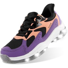 YESKIS Boys Girls Light Up Shoes Kids Lightweight Breathable Mesh Led Flashing Fashion Running Sneakers for Toddler Little Kid in Saudi Arabia