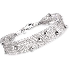 Ross-Simons Italian Sterling Silver Multi-Strand Mesh Bracelet