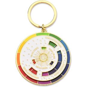 Guqqeuc Color Wheel Keychain Arts Aesthetic Gifts for Artists Color Spinning Wheel Keyrings Christmas Birthday Gifts for Painter Friend Family