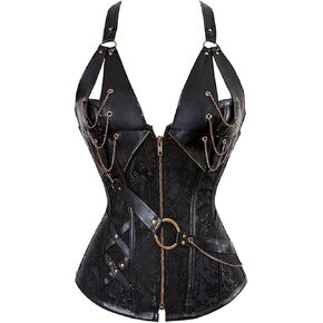 Women's Steampunk Vintage Renaissance Bustier Corset Tank Top