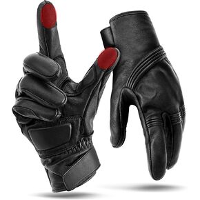 Benlari Mens Warm Motorcycle Gloves - Snowing Rainproof Riding Gloves with Touchscreen - Warm Motorcycle Glove for Riding, ATV, UTV, Snowmobile, Men