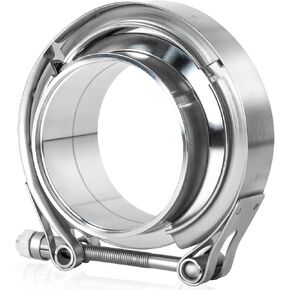 2.5 inch V Band Clamp, Exhaust V Band Clamp 2.5 inch with Male Female Flanges 304 Stainless Steel(1pcs).