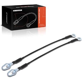 A-Premium Tailgate Support Cable Compatible with Dodge Dakota 1987-2010 & Ram Dakota 2011 & Mitsubishi Raider 2006-2009, 17 Inch, Rear Tailgate Driver and Passenger Side, 2-PC Set