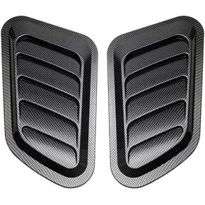 MiOYOOW 2PCS Car Hood Scoop Trims, Adhesive Air Intake Stickers Shark Gills Car Exterior Decorations for Car Fender Hood Bumper Bonnet (Only for Decoration)