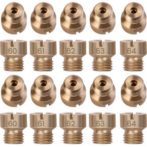 Carburetor Main Jets Kit Compatible with Holley Style Carburetors (2 each 60-61-62-63-64-65-66-67-68-69)