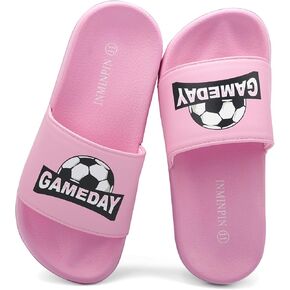 Inminpin Kids Boys Girls Ball Sports Slides Sandals Ultra Gropary Beach Pool Shower Shoes Slide Indoor Outdoor for Sports Fan