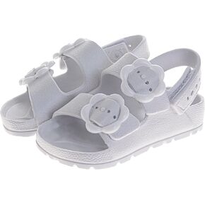 Josmo Kids Double Buckle Sandals Boys Girls Adjustable Back Strap Summer Beach Pool Sandal (Size 5-10 Toddler)