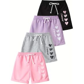 فتيات 4 حزم شورتات رياضية أطفال تم تجريب الأطفال Dance Dance Short 4-12y