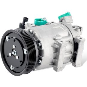 A/C Compressor Fit for Hyundai Azera, Santa Fe, Sonata, for Kia Optima Sorento Magentis Amanti Air Compressor with Clutch CO 10916C Automotive Replacement AC Compressor Clutch Kit 977011U100