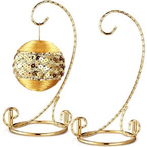 2 Pcs Twisted Ornament Display Stand 7.5" H Ornament Hanger Ornament Stand Holder Air Plant Holder, Hanging Terrarium Stand for Wedding Christmas Ornament, Home Office Decor
