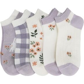Thin Cute Girls Ankle Viscose Bamboo Cotton Socks Women Fun Patterned Design Breathable Lovely 5 Pairs