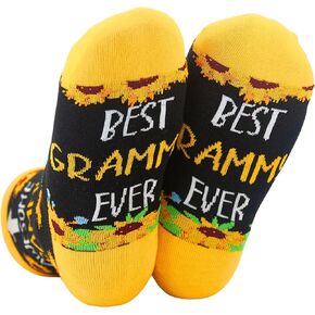 InnoBeta Grammy Gifts, Mothers Day Gifts Socks for Grammy, One Size Crew Socks on Mother's Day, Christmas, Birthday