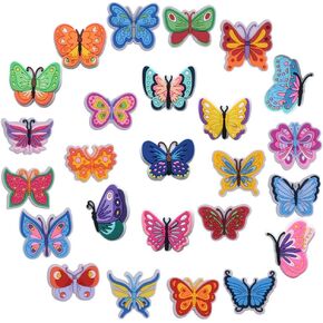 Cute Shoe Decoration Charms,Butterfly Shoe Charm, Charms for Shoes,Bogg Bag, Bracelet Wristband Party Favors Gifts Girls Boys Kids Adults