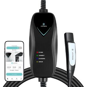 Lectron Level 1 Tesla EV Charger (WiFi) with App Control - 120V, 12 Amp, & 16 ft Cord - Portable Charger for Tesla EVs with NEMA 5-15 Plug - Compatible with All Tesla Model S, 3, X, Y & Cybertruck