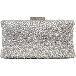 HUANG ZHUANG Sparkly Elegant Crystal Clutch Solid Rhinestone Handbags For Women Party Purse Bridal Prom Bag