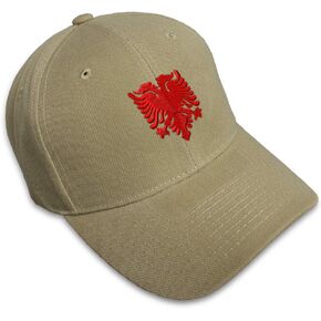 Custom Baseball Cap Albanian Eagle Embroidery Acrylic Dad Hats for Men & Women