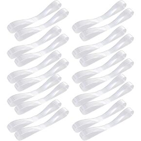 10 Pairs Transparent Invisible High Heel Shoe Straps, Elastic Shoe Straps for High Heels Silicone Ankle Anti Loose Shoe Laces Straps for Holding Loose High