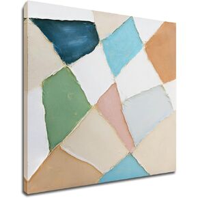 Winkailin White و Gold Wall Decor Line جدار معلق اللوحات اللوحات القماشية الملخص للفنون الزهرة لغرفة المعيش