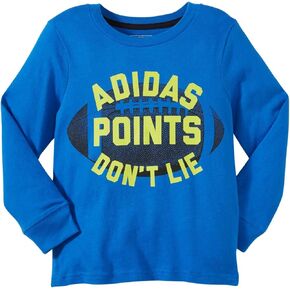 Adidas Little Boys Baller Tee (Toddler/Kid) - Bright Blue - 4T
