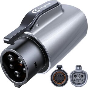 2025 Ecogenix Tesla to J1772 Charging Adapter (Max 80A, 240V), NACS to J1772 Adapter, J1772 EVs Adapter, Compatible with Tesla Wall Connector/Destination/Mobile Charger (for J1772 EVs Only) Silver