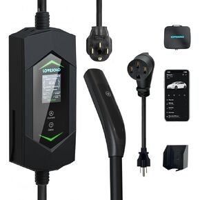 Level 2 EV Charger for Tesla, 40A 240V 9.6KW Portable Mobile NACS Connector for Tesla, ETL Listed Home Wall Charger for Model Y/3/S/X with NEMA 14-50P to 5-15P Adapter