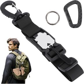 Magnetic Luggage Strap for Backpack & Suitcase - Heavy Duty Suitcase Belt with Jacket Gripper - Multi Purpose Travel Accessories with Replaceable Hooks - Adjustable Extra Bag Holder