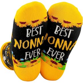InnoBeta Nonna Gifts for Grandma, Mothers Day Gifts for Nonna, One Size Crew Socks on Mother's Day, Christmas, Birthday
