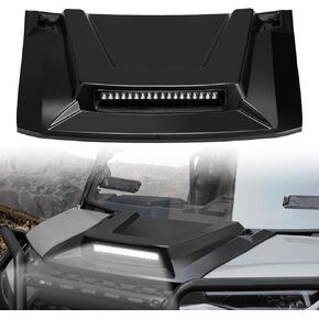 A & UTV Pro Kit Hood Scoop مع ضوء الأضواء LED لـ Polaris Ranger 1000 XP/Crew XP 1000 Accessories 2018-2025 غطاء محرك السيارة الأمامي مع الضوء
