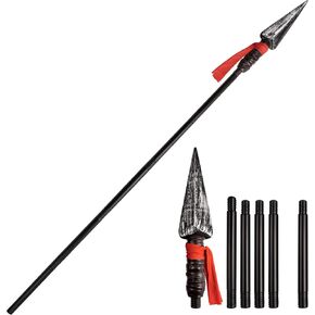 70" Spartan Spear, Toy Spear, Spear Weapon, Native American Weapons, Roman Spear Replica, Viking Spear Costume, Detachable Roman Gladiator Costume Warrior Weapon Accessories