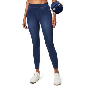 IUGA Jeggings for Women Tummy Control Stretchy Jeans for Women High Waisted Pull on Skinny Jean Leggings with Pockets Trendy