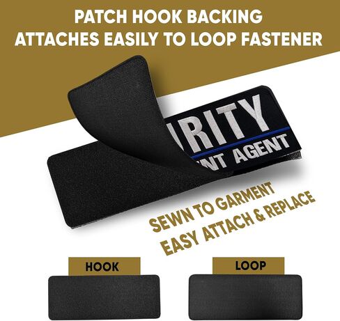 Security Badge - Embroidered Security Patch - Security Patches for Vest - Security Guard Badge - Security Officer Accessories 4"x10" and 2"x5" Hook and Loop on Back in Saudi Arabia