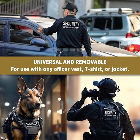 Security Badge - Embroidered Security Patch - Security Patches for Vest - Security Guard Badge - Security Officer Accessories 4"x10" and 2"x5" Hook and Loop on Back in Saudi Arabia