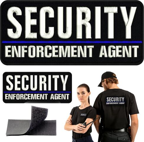 Security Badge - Embroidered Security Patch - Security Patches for Vest - Security Guard Badge - Security Officer Accessories 4"x10" and 2"x5" Hook and Loop on Back in Saudi Arabia