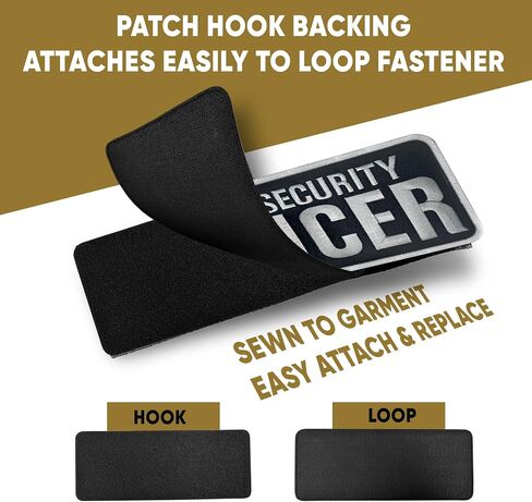 Security Badge - Embroidered Security Patch - Security Patches for Vest - Security Guard Badge - Security Officer Accessories 4"x10" and 2"x5" Hook and Loop on Back in Saudi Arabia