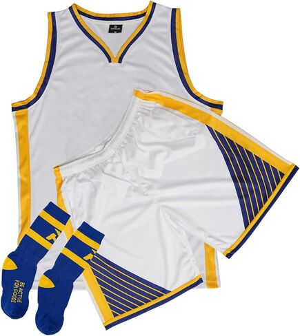 Adult Basketball Jersey 3 Piece Kit Sleeveless Mens Fan Jersey Athletic Mesh Top Sports Outfit in Kuwait
