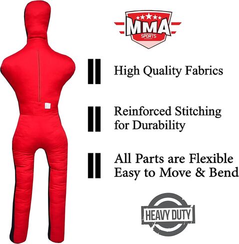 SPORTS Grappling Dummies | Punching Dummy for Adults & Youth | Boxing Dummy Brazilian Jujitsu gi, Judo, Karate | Wrestling Training Dummy-(Standing 6FT / 72IN) UNFILLED, Blue in Kuwait