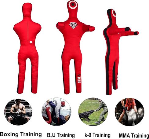 SPORTS Grappling Dummies | Punching Dummy for Adults & Youth | Boxing Dummy Brazilian Jujitsu gi, Judo, Karate | Wrestling Training Dummy-(Standing 6FT / 72IN) UNFILLED, Blue in Kuwait