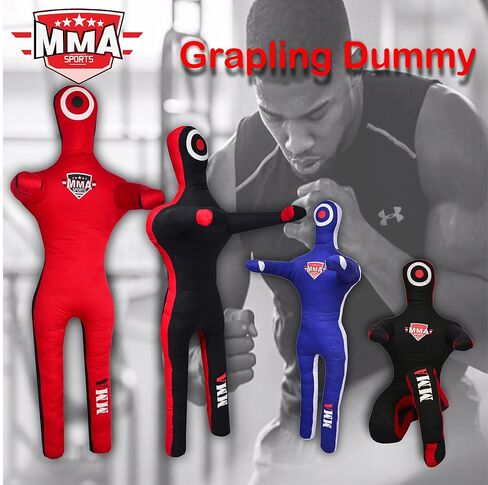 SPORTS Grappling Dummies | Punching Dummy for Adults & Youth | Boxing Dummy Brazilian Jujitsu gi, Judo, Karate | Wrestling Training Dummy-(Standing 6FT / 72IN) UNFILLED, Blue in Kuwait