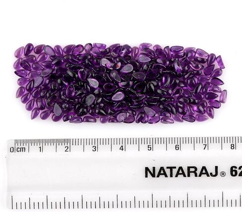 2 Pcs,10X8 MM, AURA GEMS Natural Amethyst,Briliant Cut, Oval, Shape, Jewelry Making Supply, Chakra Energy Healing Gemstone, Real Crystal, Birthstone, Wholesale deal in Saudi Arabia