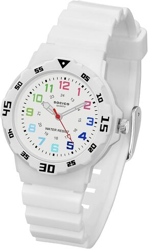 CKV Kids Analog Watches for Girls Boys Children Watches with Luminous Easy to Read Learning Time, Soft Band, 30M Waterproof Child Watch, Great Birthday Gifts for Ages 3-12 Kids in Kuwait