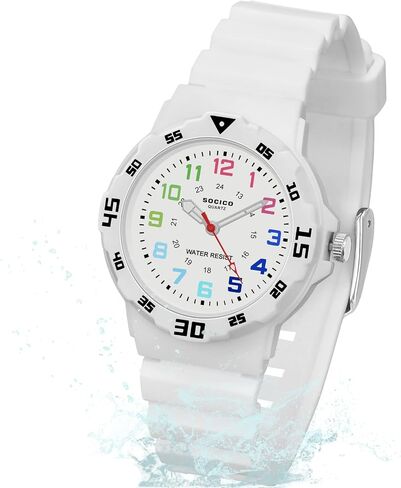 CKV Kids Analog Watches for Girls Boys Children Watches with Luminous Easy to Read Learning Time, Soft Band, 30M Waterproof Child Watch, Great Birthday Gifts for Ages 3-12 Kids in Kuwait