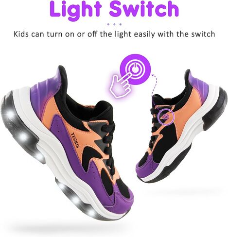 Yeskis Boys Girls تضيء أحذية الأطفال خفيفة الوزن شبكة LED LED in Kuwait
