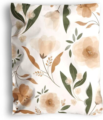 رسائل بريدية قابلة للتحلل البيولوجي من إمباك - 25 حزمة مقاس 10 × 33 سم - مظاريف شحن ذاتية الغلق للشركات الصغيرة - أكياس بريد مطبوعة ومقاومة للماء - مقاومة للتمزق والثقب - كاميليا بلوم in Kuwait