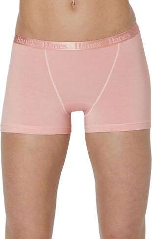 Hanes Women's Originals Supersoft Boxer Briefs Pack, Panties, Viscose from Bamboo Underwear, 5-Pack in Kuwait