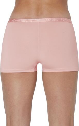 Hanes Women's Originals Supersoft Boxer Briefs Pack, Panties, Viscose from Bamboo Underwear, 5-Pack in Kuwait