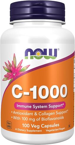 NOW Supplements, Vitamin C-1,000 with Rose HIPS & Bioflavonoids, Antioxidant Protection*, 30 Veg Capsules in Saudi Arabia