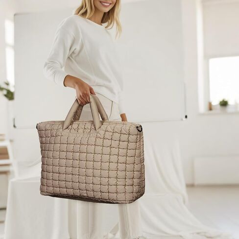 Quilted Duffle Bag for Travel, Large Puffer Duffel Weekender Bags Soft Gym Tote, Big Puffy Carry on Luggage Overnight in Saudi Arabia